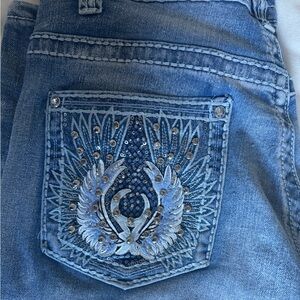 Embellished Blue Denim Jeans